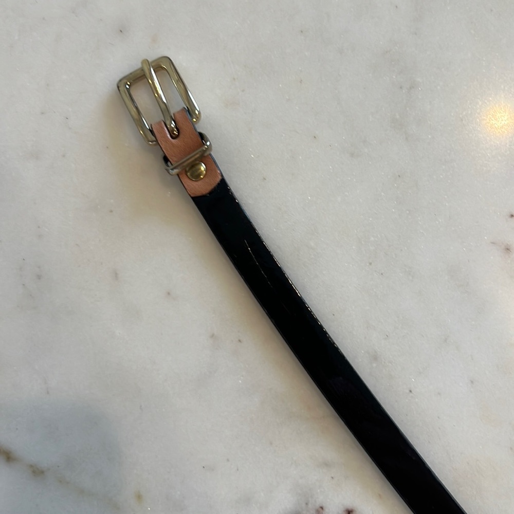Patent Black Leather Belt
